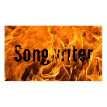Cool Burning Fire Songwriter Business Card