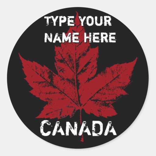 Cool Canada Stickers Personalized Canada Sticker Zazzle