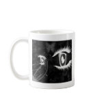 Cool Cat  Eyes - Black with white lashes Mug