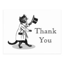Cool Cat Thank You Postcard Customizable postcards