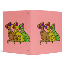 Cool Cheetah Cats 3 Ring Binders