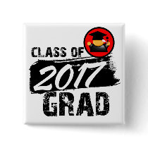 Cool Class of 2017 Grad Pinback Button