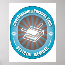 Cool Cleaning Persons Club Poster