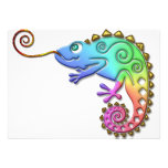 Cool Colourful Chameleon Custom Invitation