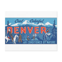 Cool Colourful Denver Post Card