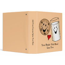 Cool Cookies and Milk Friends Cartoon Binders
