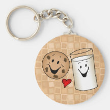Cool Cookies and Milk Friends Cartoon Keychain