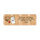 Cool Cookies and Milk Friends Cartoon labels