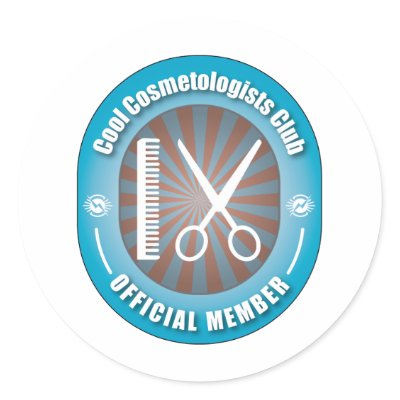 Cool Cosmetologists Club Round Sticker by busybees