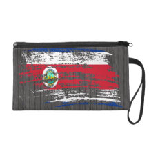Cool Costa Rican flag design Wristlet