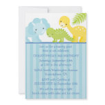 Cool cute boy's dinosaur birthday party invitation