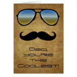 Cool Dad Sunglasses/Moustache Greeting Card