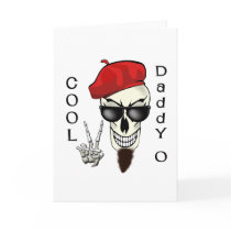 Cool Daddy - O Beatnik Skull Greeting Cards