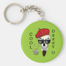 Cool Daddy - O Beatnik Skull Key Chain