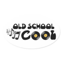 Cool de vieille école - disques vinyle et bonne mu autocollants