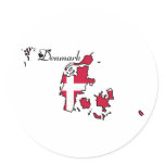 Cool Denmark Round Sticker