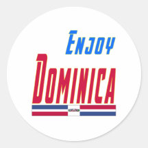 Cool Designs For Dominica Republic Round Sticker