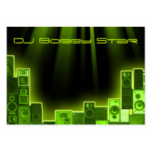 cool dj green laser business card