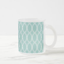 Cool Double Blue White Oval Pattern Fun Gifts Mugs