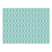 Cool Double Blue White Oval Pattern Fun Gifts Post Cards