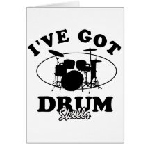 Cool drum musical instrument designs greeting cards