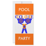 COOL DUDE COMPANY POOL PARTY INVITATION RACK CARD DESIGN