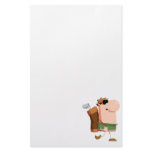 cool dude golfer cartoon character customized stationery