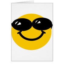 Cool dude smiley greeting card