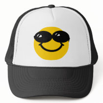 Cool dude smiley trucker hats