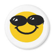 Cool dude smiley magnet