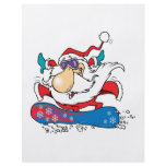 cool dude snowboarding santa claus flyers