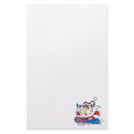 cool dude snowboarding santa claus stationery paper