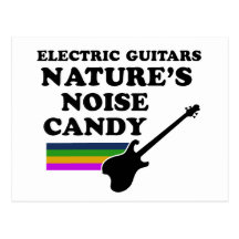 Cool electric guitar  musical instrument designs postcards
