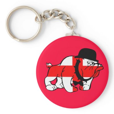 Cool English Bulldog English flag Keychains by LIMEYBOY