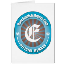 Cool English Majors Club Greeting Card