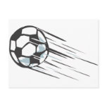 Cool Fast Speedy Soccer Ball with Trailing postcards