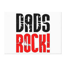 Cool Fathers Day Birthdays Christmas : Dads Rock Gallery Wrapped Canvas