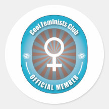 Cool Feminists Club Round Sticker