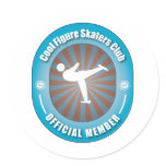 Cool Figure Skaters Club Round Sticker