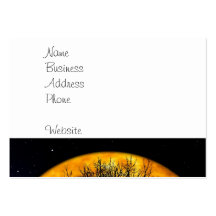 Cool Full Harvest Moon Tree Silhouette Gifts Business Cards