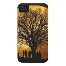 Cool Full Harvest Moon Tree Silhouette Gifts iPhone 4 Cover