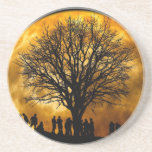 Cool Full Harvest Moon Tree Silhouette Gifts Coaster