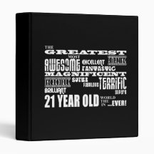 Cool Fun 21st Birthday Party Greatest 21 Year Old Binder