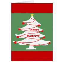 Cool Fun Arty Modern Christmas Tree Greeting Card