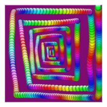 Cool Funky Rainbow Maze Rolling Marbles Design Custom Announcements