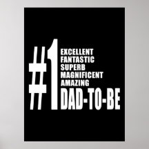 Cool Gifts for Future Dads : Number One Dad to Be Print
