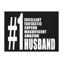 Cool Gifts for Husbands : Number One Husband Canvas Print
