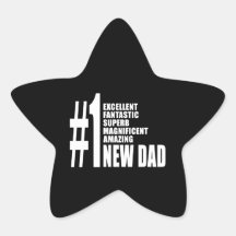 Cool Gifts for New Dads : Number One New Dad Stickers