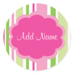 Cool Girl Customizable Stripe Sticker