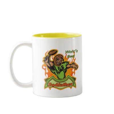 Cool Godfather Football Gifts Mug by fathersdaytshirts